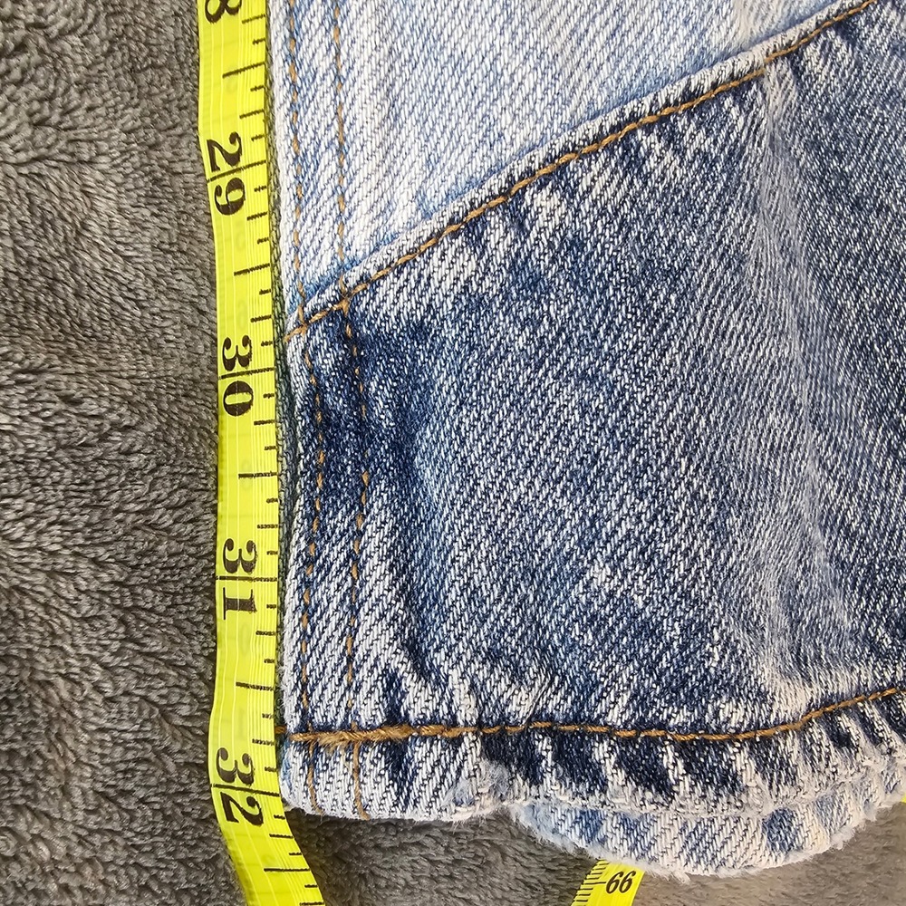 PAC SUN 90s Boyfriend Jeans Light Wash Patchwork Denim Size 24 - Picture 7 of 9